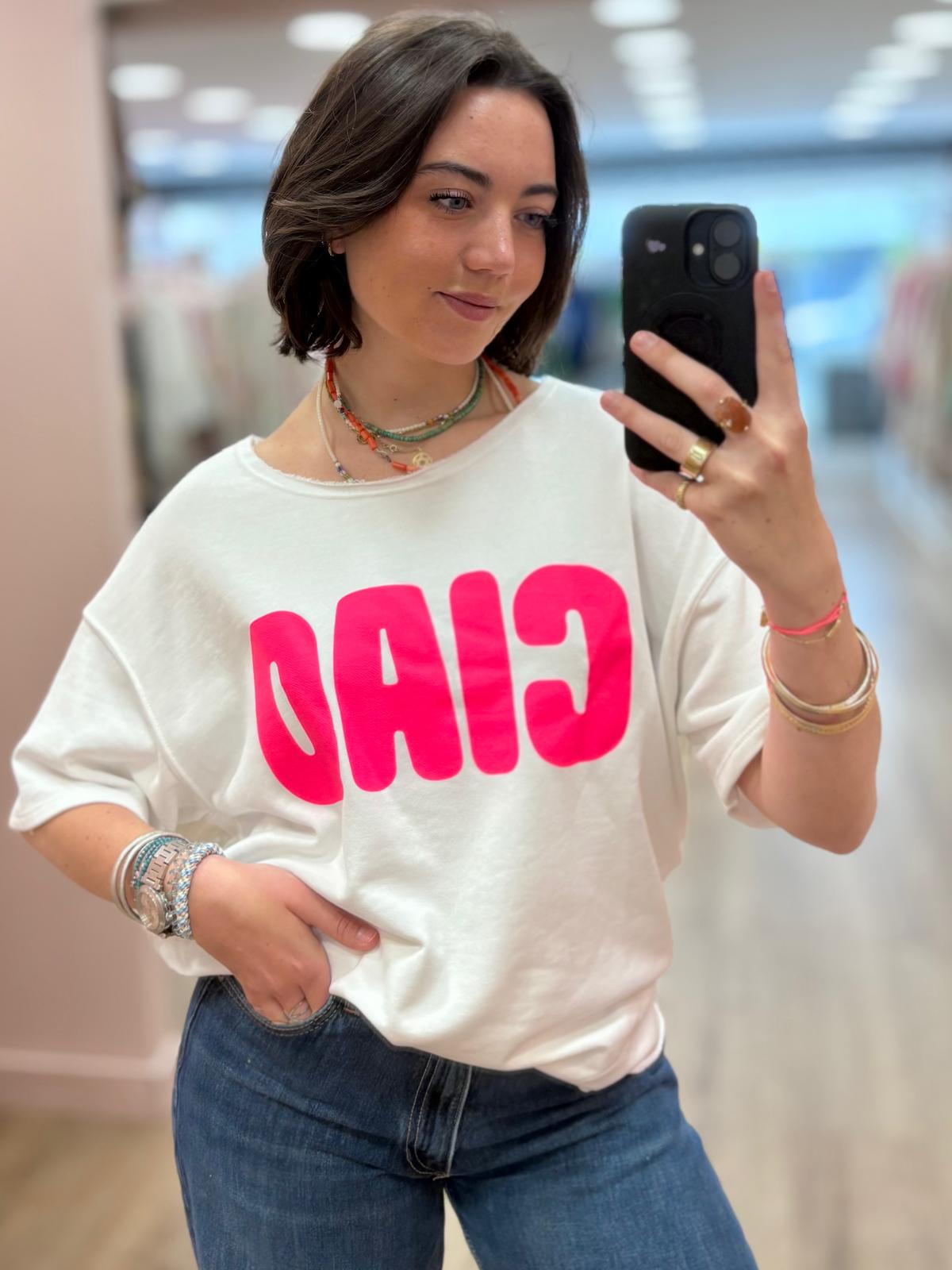 Sweat-shirt manches courtes
