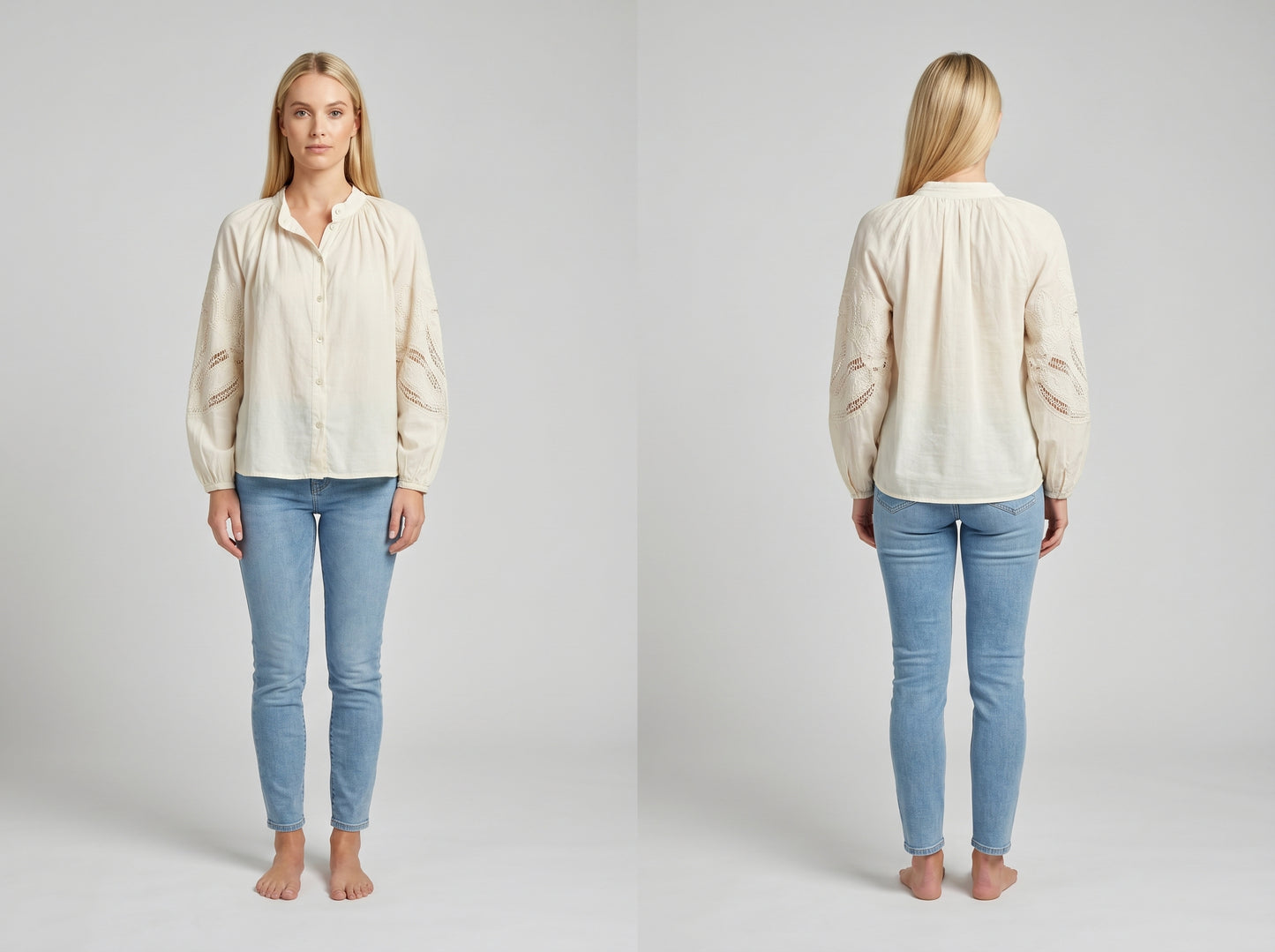 Blouse avec broderie