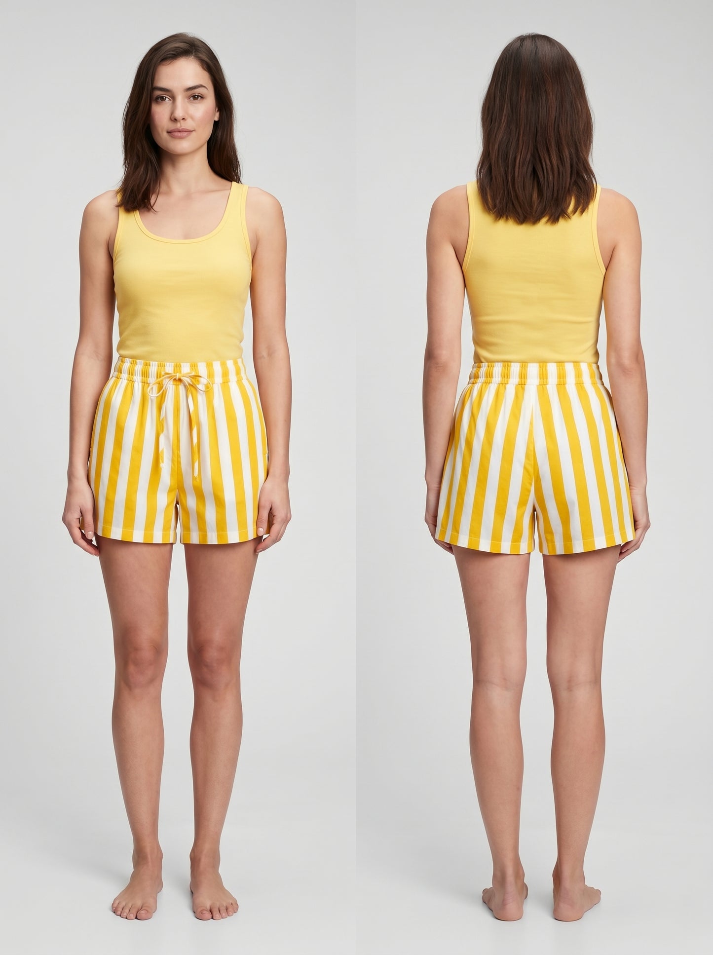 Short en Jean rayé