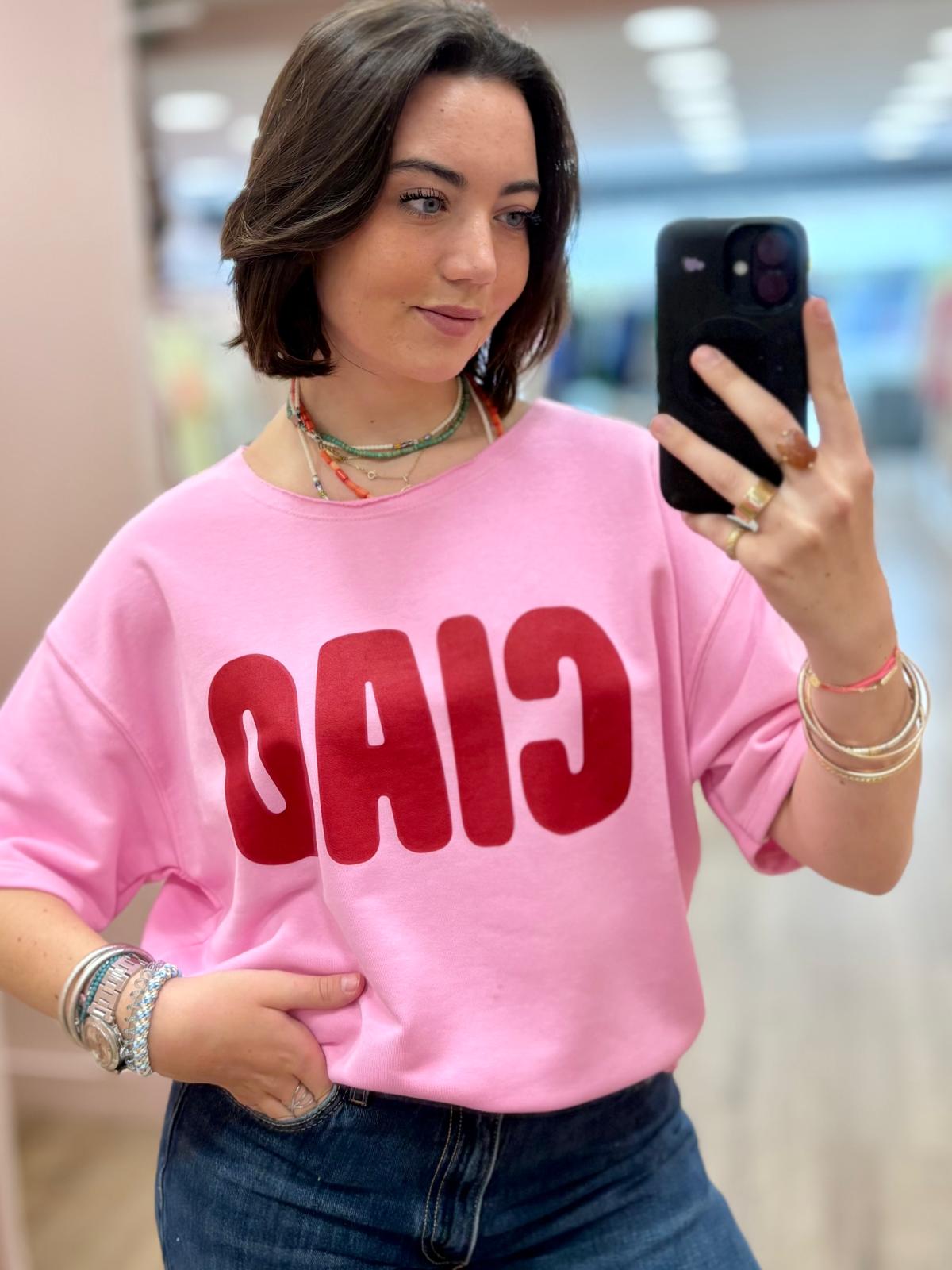 Sweat-shirt manches courtes