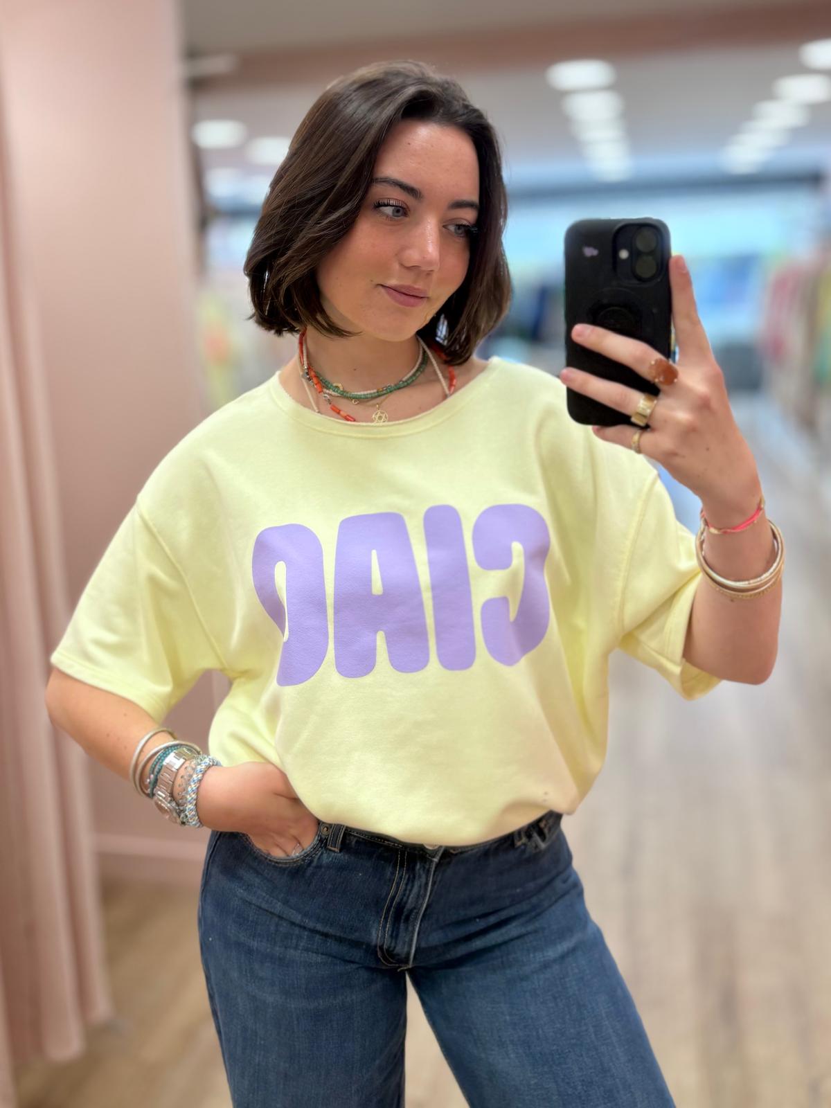 Sweat-shirt manches courtes