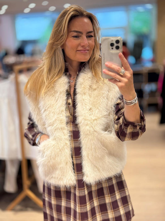 Gilet fausse fourrure