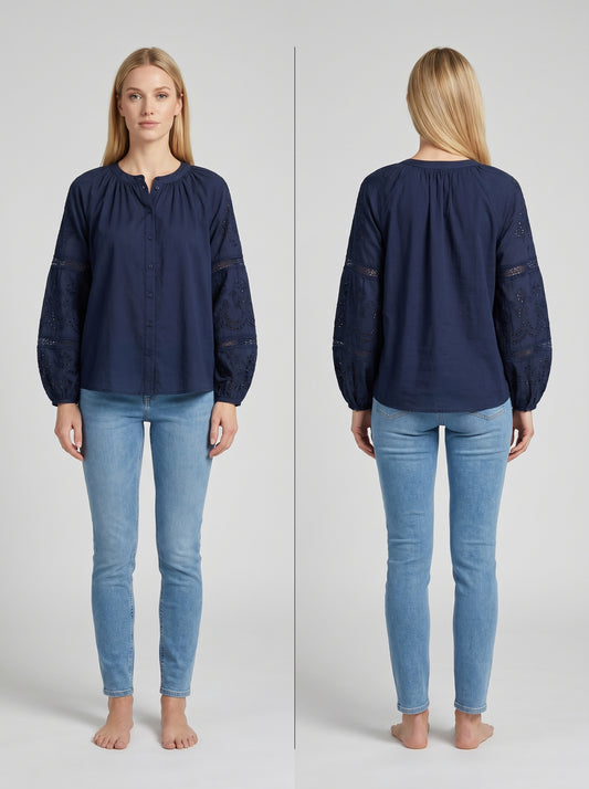 Blouse avec broderie