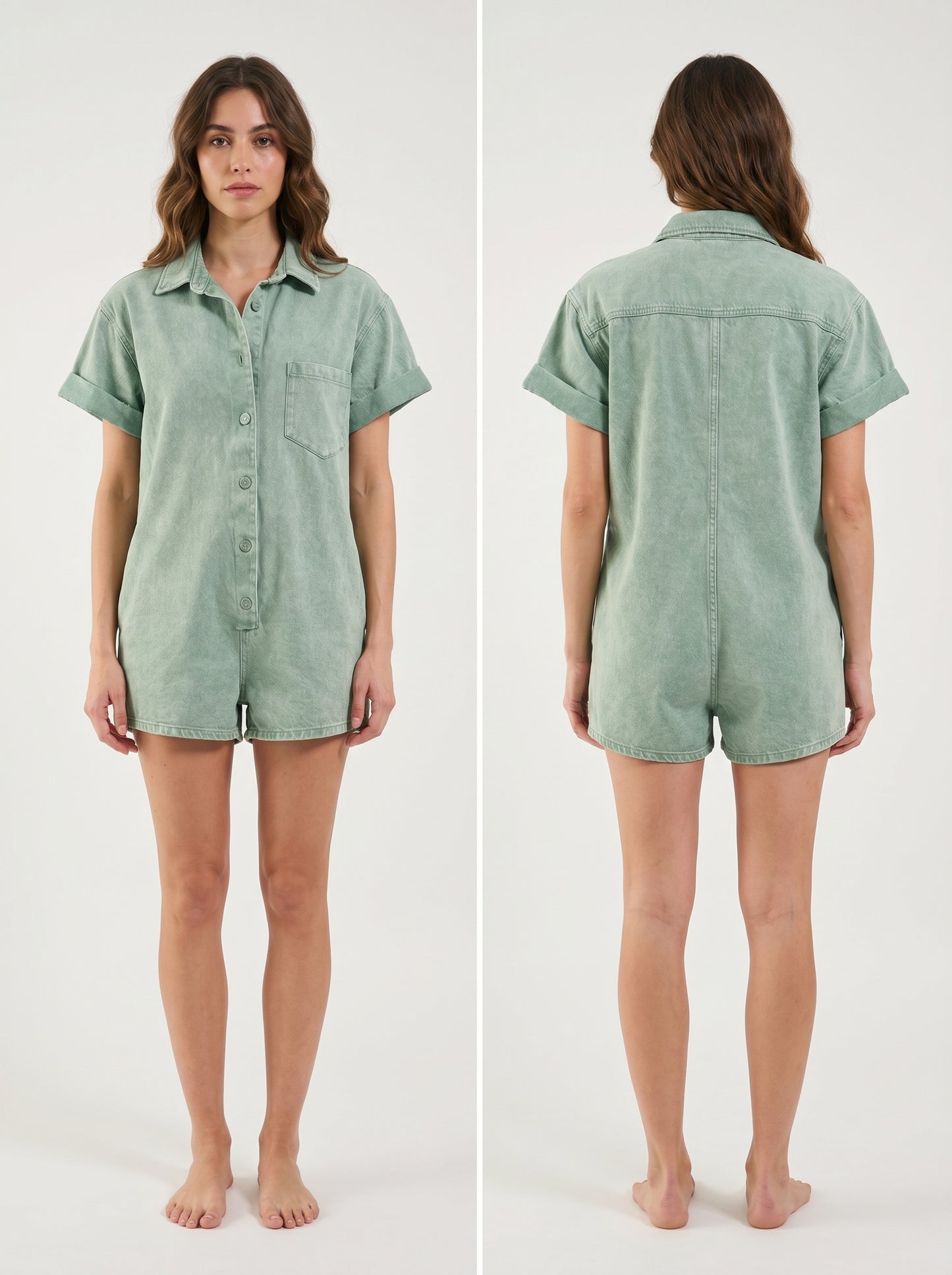 Combi short en jean
