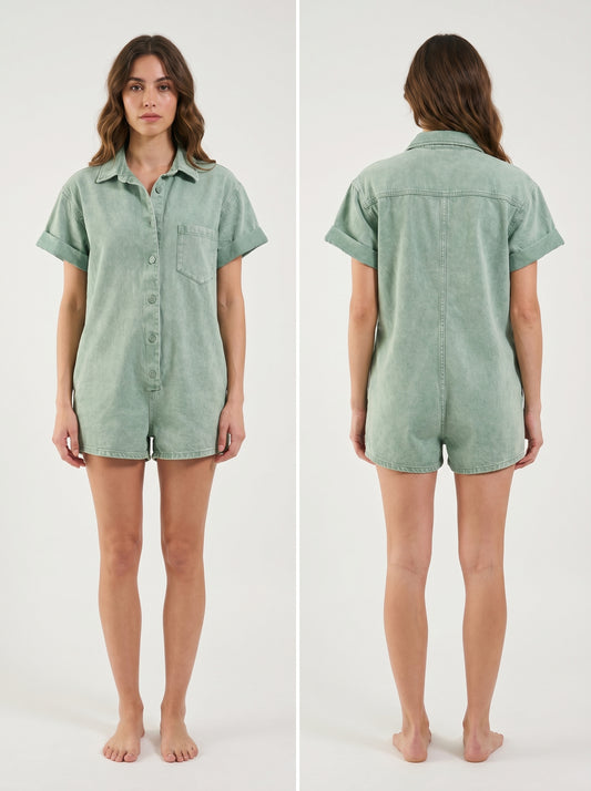 Combi short en jean