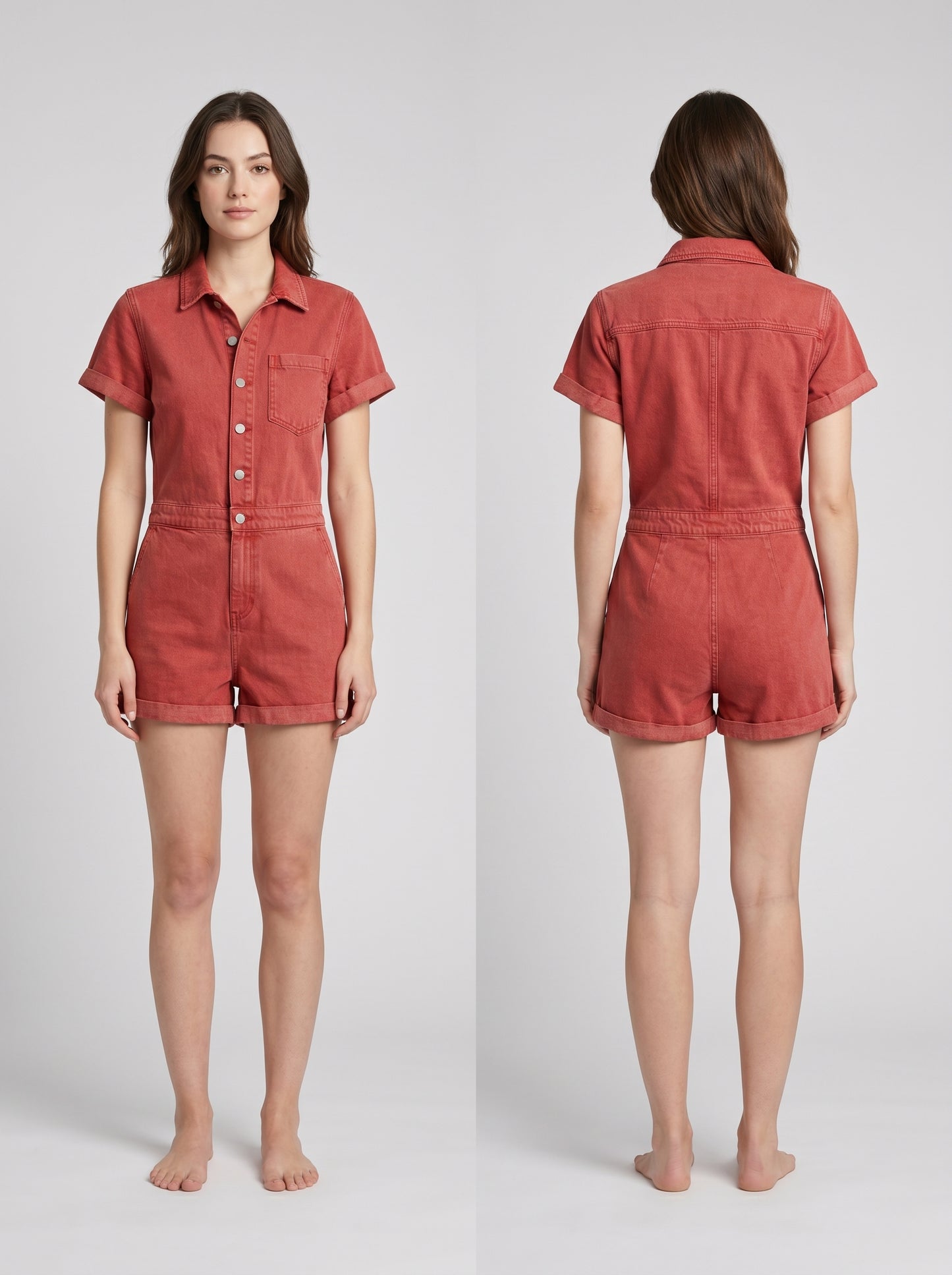 Combi short en jean
